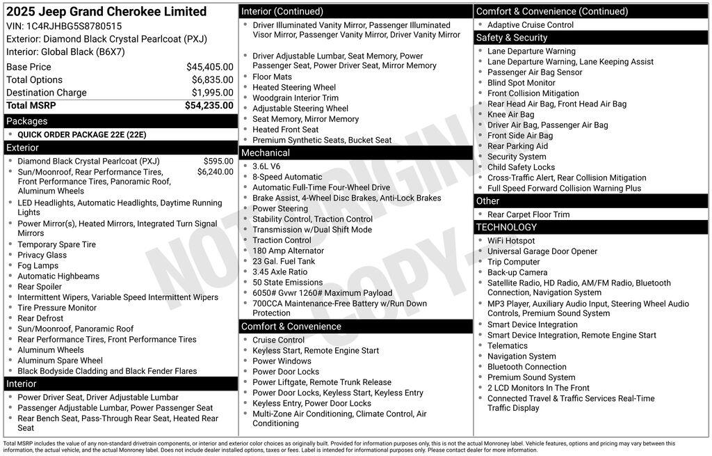 jeep grand cherokee 2025 1C4RJHBG5S8780515 image jeep grand cherokee 2025 1C4RJHBG5S8780515 image